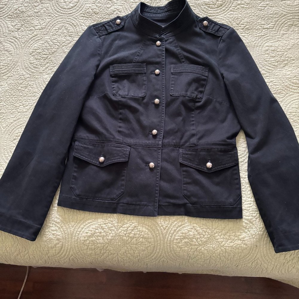 Mossimo black, military style light jacket